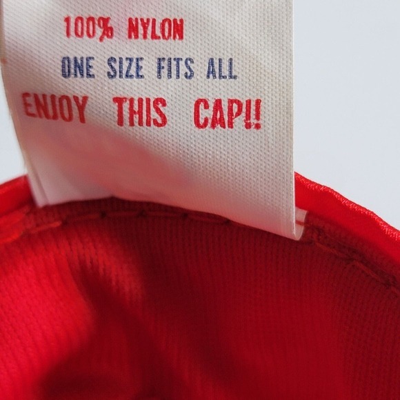 Vtg Otto Cap Shiny Adjustable Hat 90s World Champs Cincinnati Reds Rope‎ Front - Picture 10 of 11